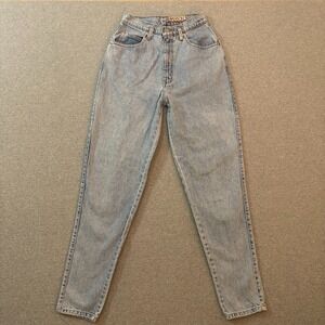 Vintage Sasson Jeans Womens 9 Blue Mom High Rise Tapered Faded 90s Denim